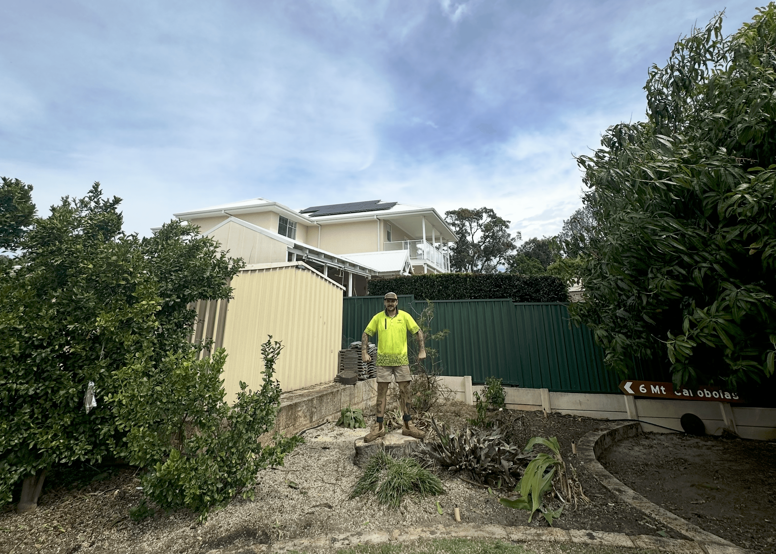 After cactus removal - clean cleared yard